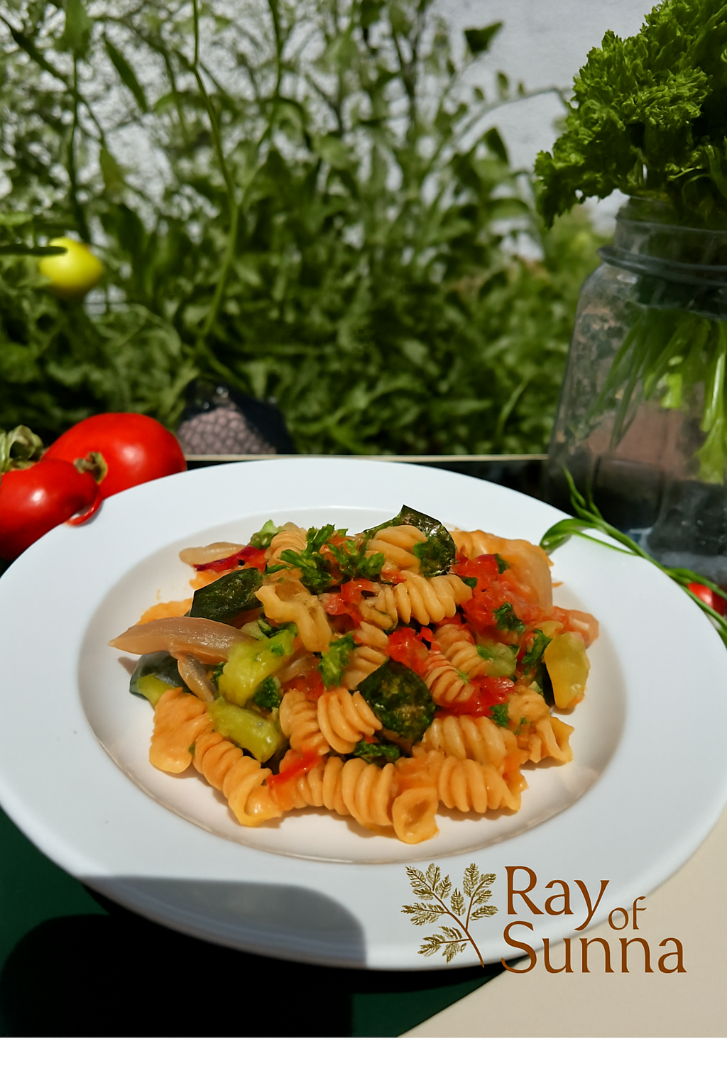 E-Printable Garden-Fresh Vegetarian Pasta Recipe