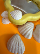 Load image into Gallery viewer, Yellow Wavy-edged Seashell Frame Mirror
