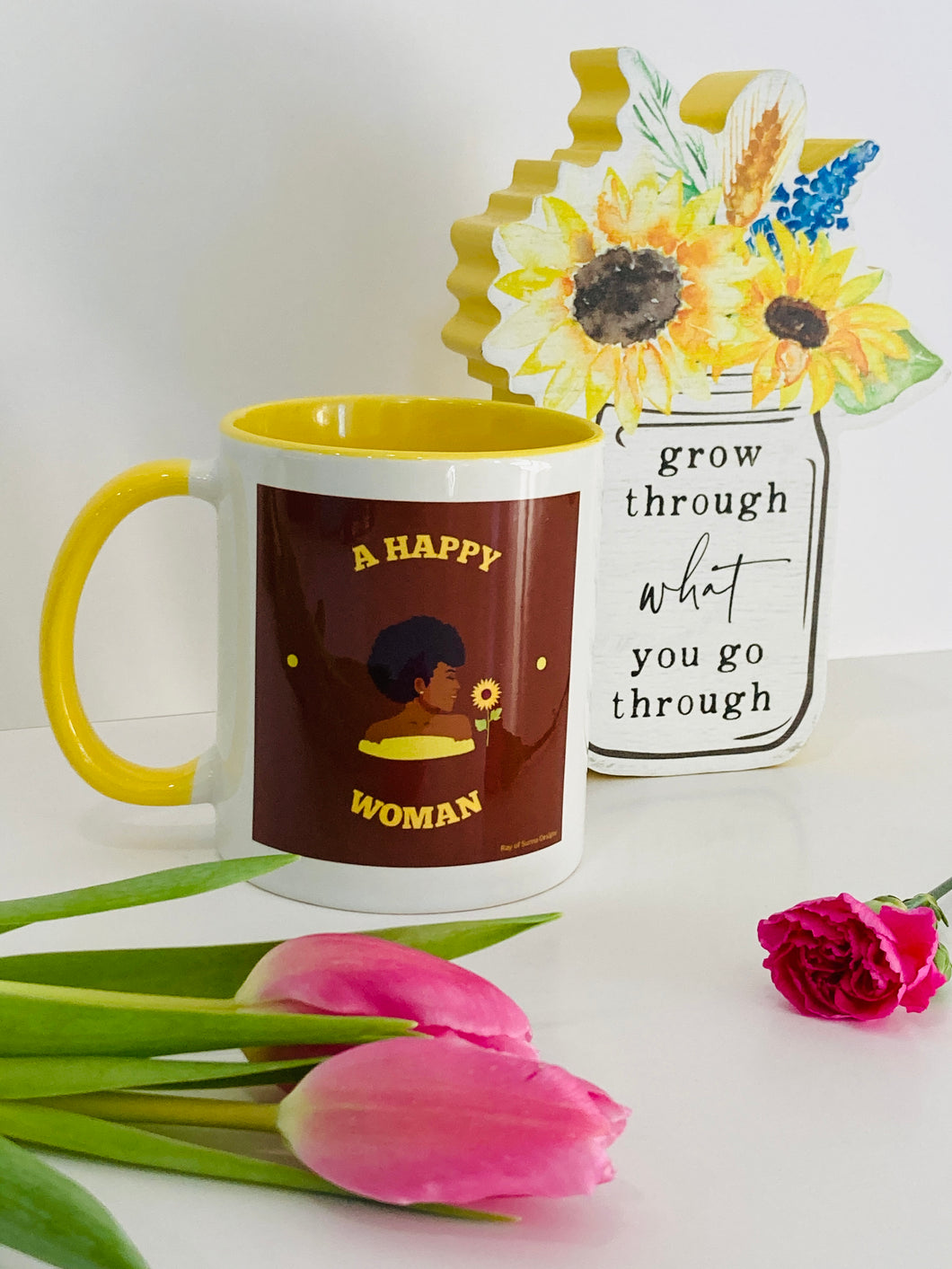 A happy woman - Mug